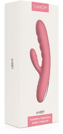 Розовый вибратор-кролик с функцией пенетрации Avery - 19,5 см.